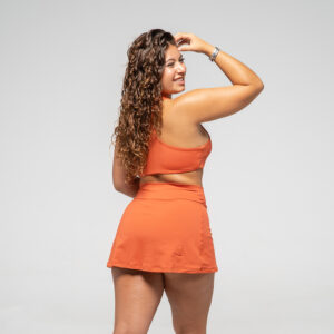 DLOREN WFIT - Conjunto Saia Calção Telha